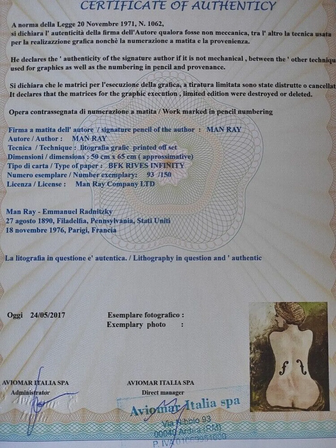 Le Violon d'Ingres di Man Ray, '900 3