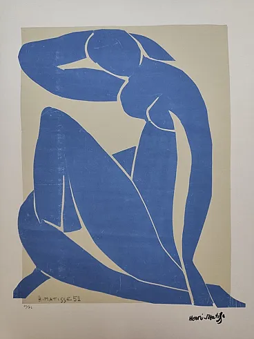 Blue Nude lithigraph by Henri Matisse, 20th century