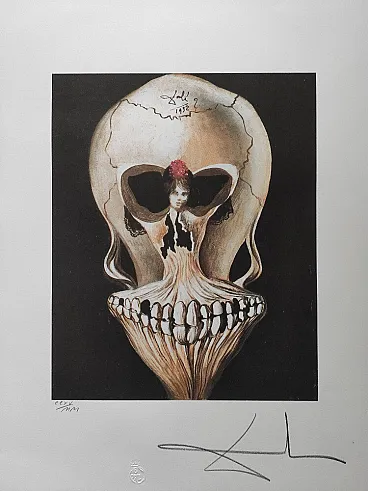 Ballerina in a Death's Head by Salvador Dali, lithograph, 1930s