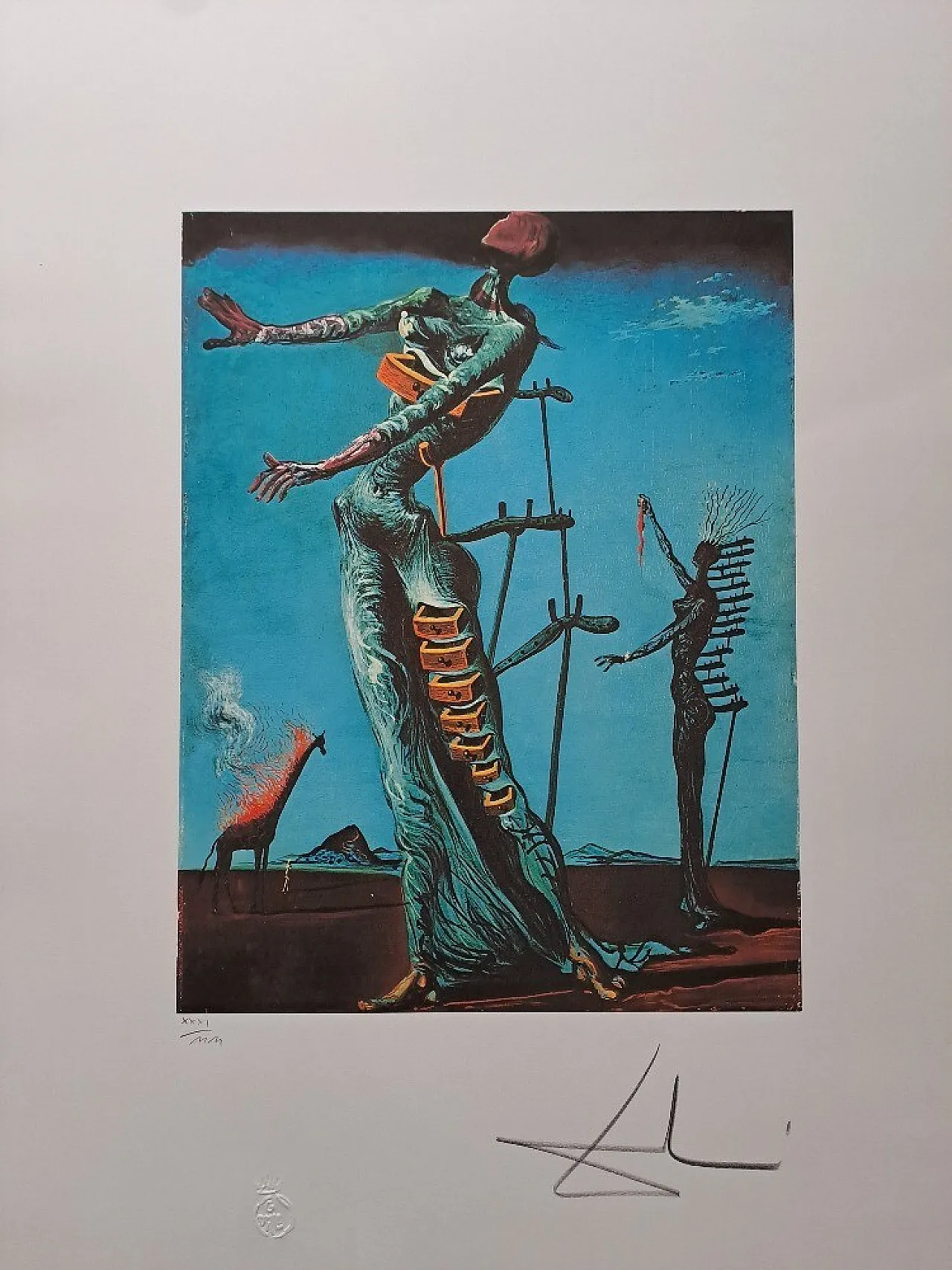 The Burning Giraffe by Salvador Dali, lithograph, 20th century 2