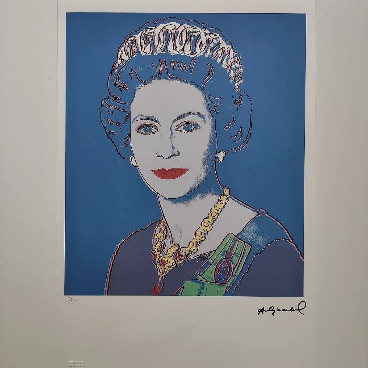 Regina Elisabetta II di Andy Warhol, litografia, anni '80 2
