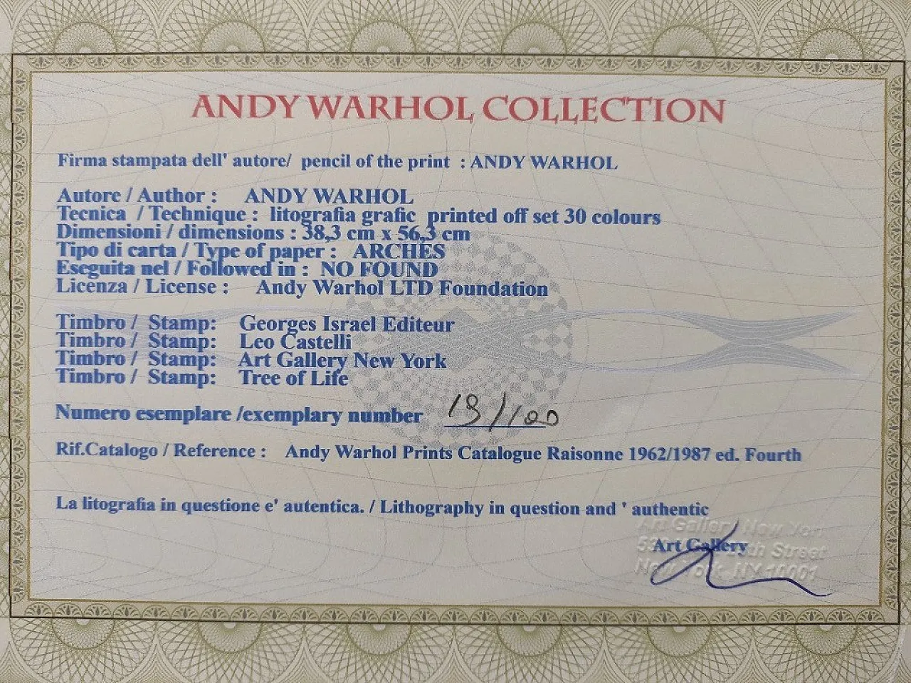 Regina Elisabetta II di Andy Warhol, litografia, anni '80 3