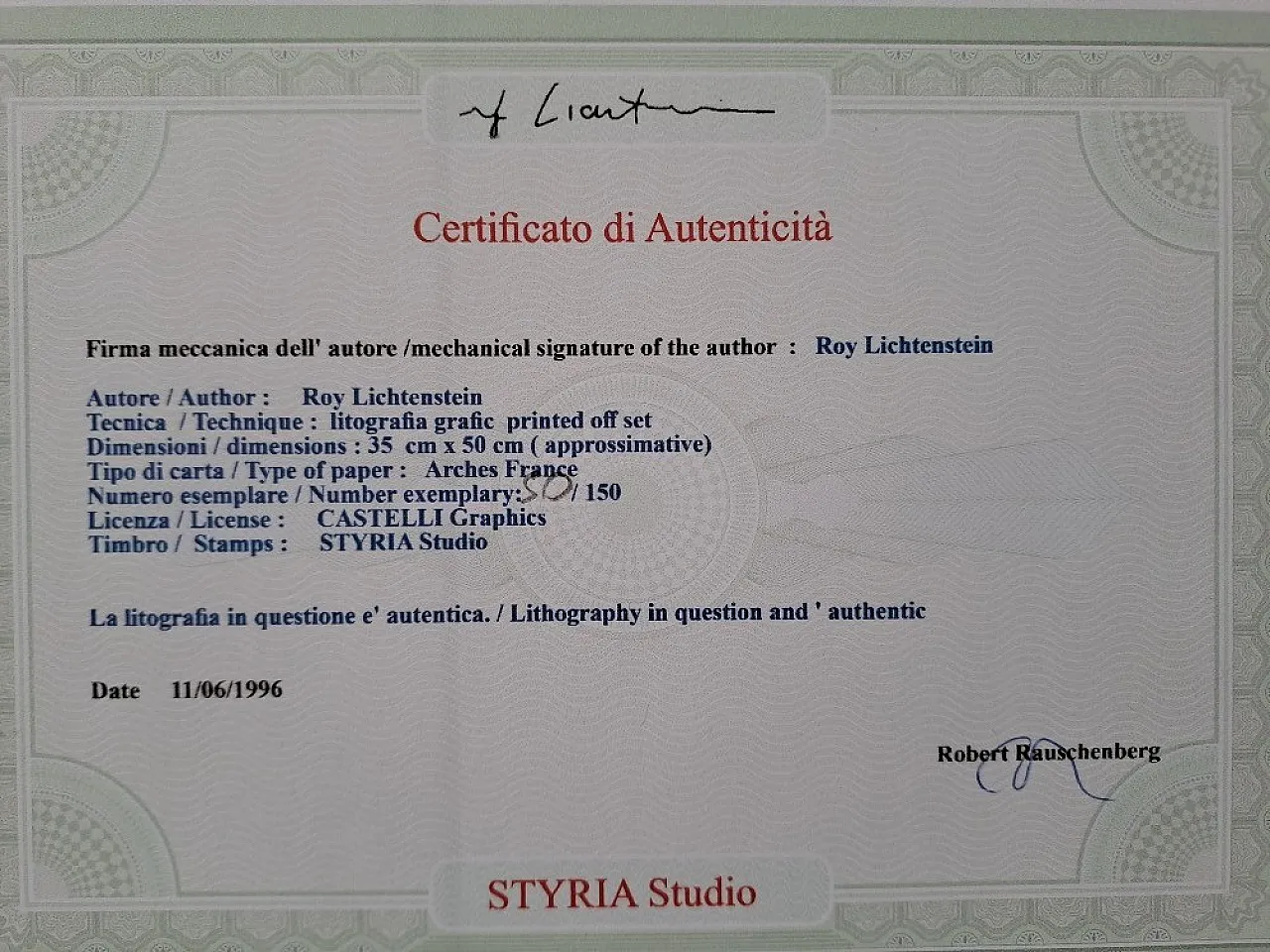 Sogni d'oro, tesoro! di Roy Lichtenstein, fine '900 4