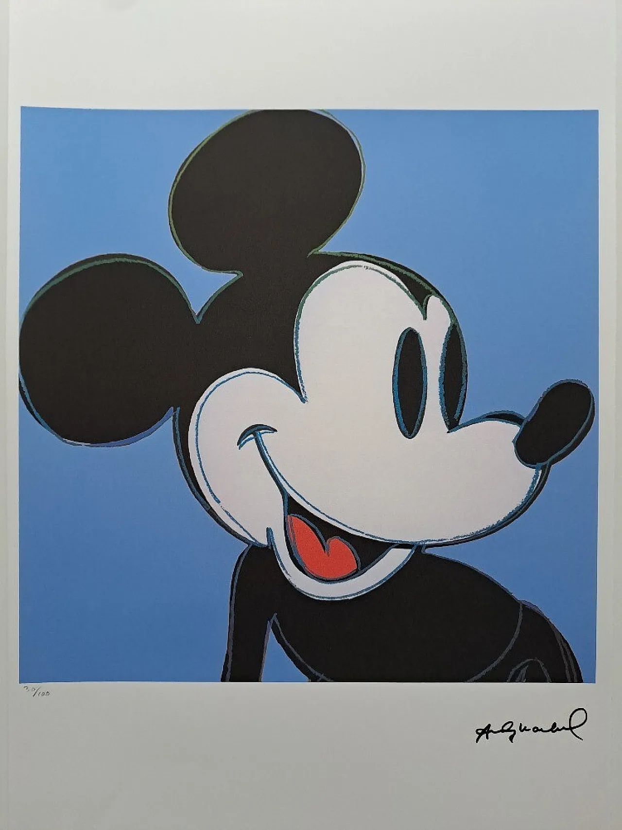 Mickey Mouse by Andy Warhol lithograph, late 20th century 1