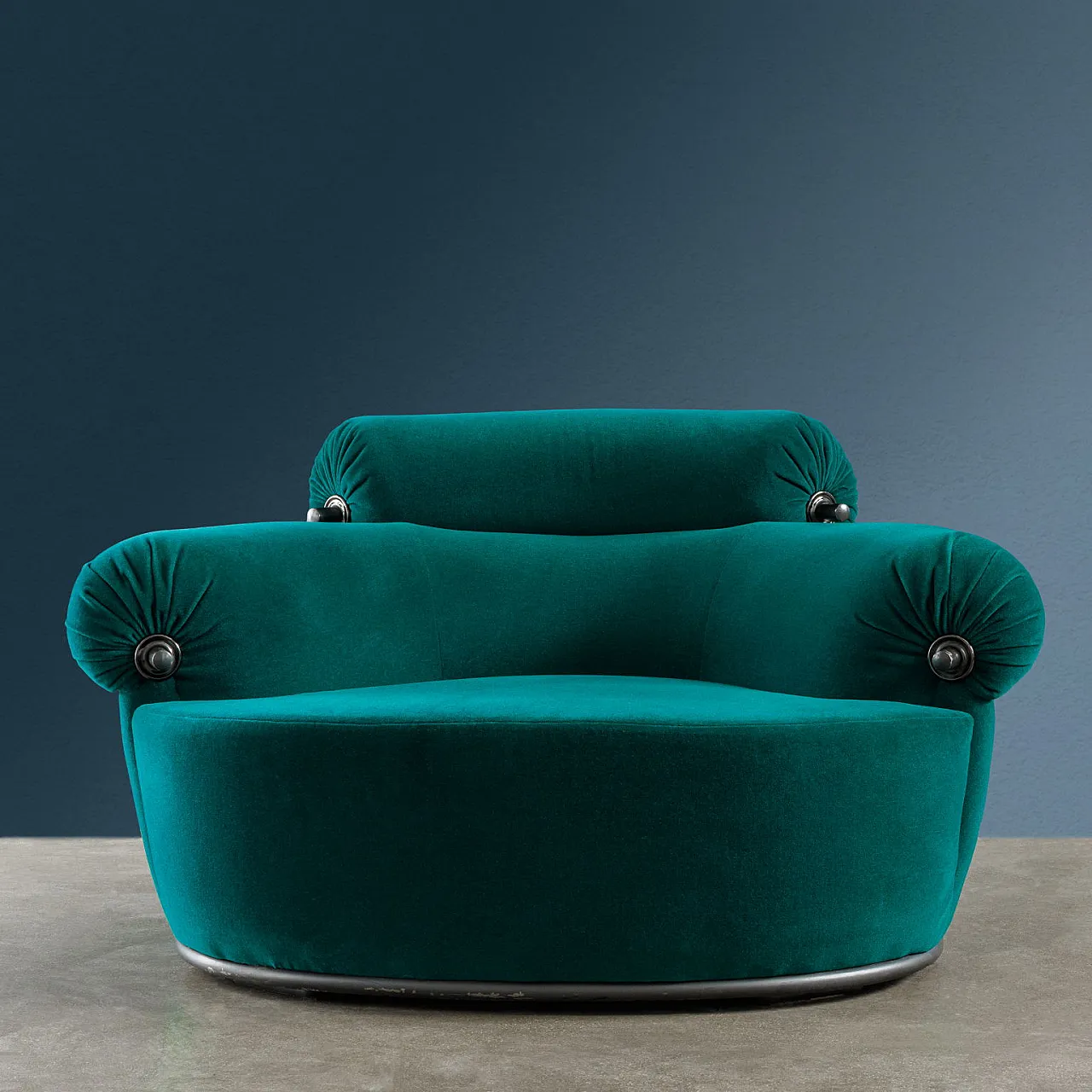 Coppia di Poltrone con poggiapiedi di Dominioni per Azucena, anni '80 5