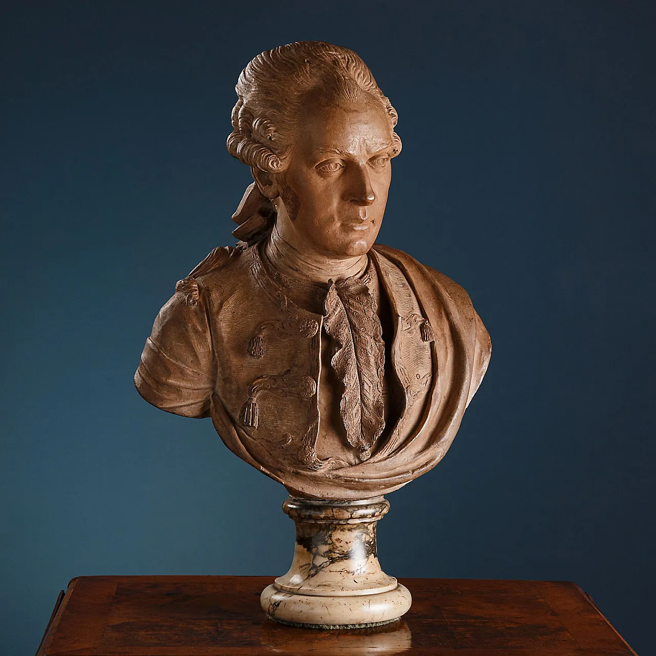 Claude Munier, Terracotta bust of a gentleman, 1780 1