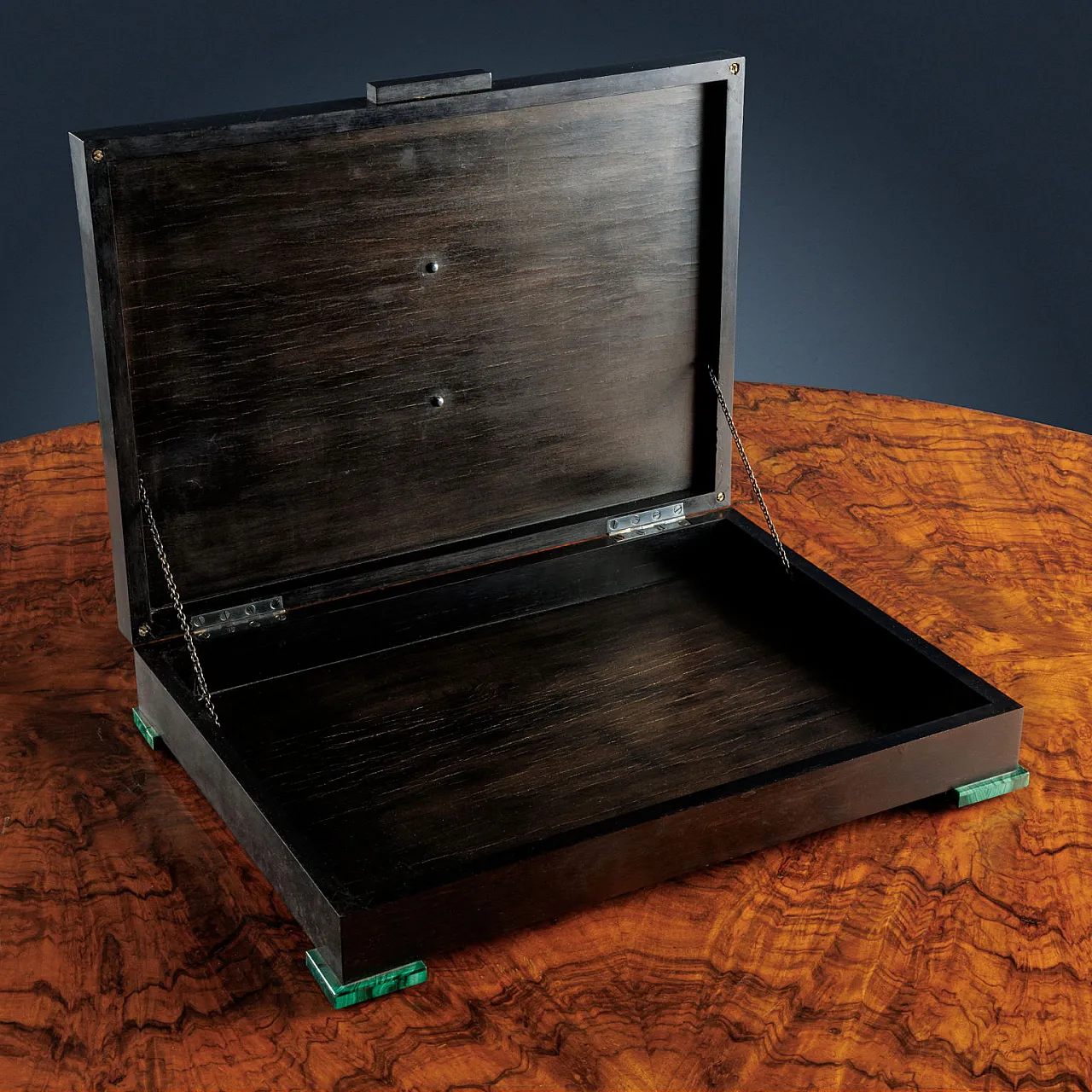 Cassetta porta documenti in legno, fine '800 2