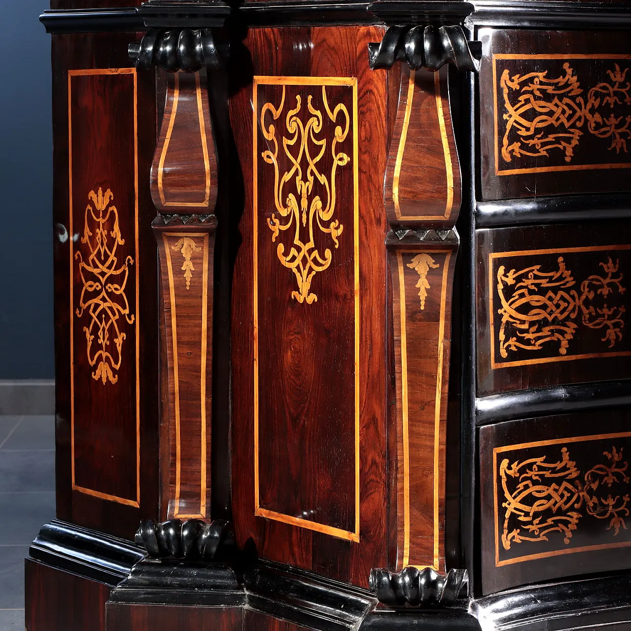 Cassettone a ribalta, fine '700 2