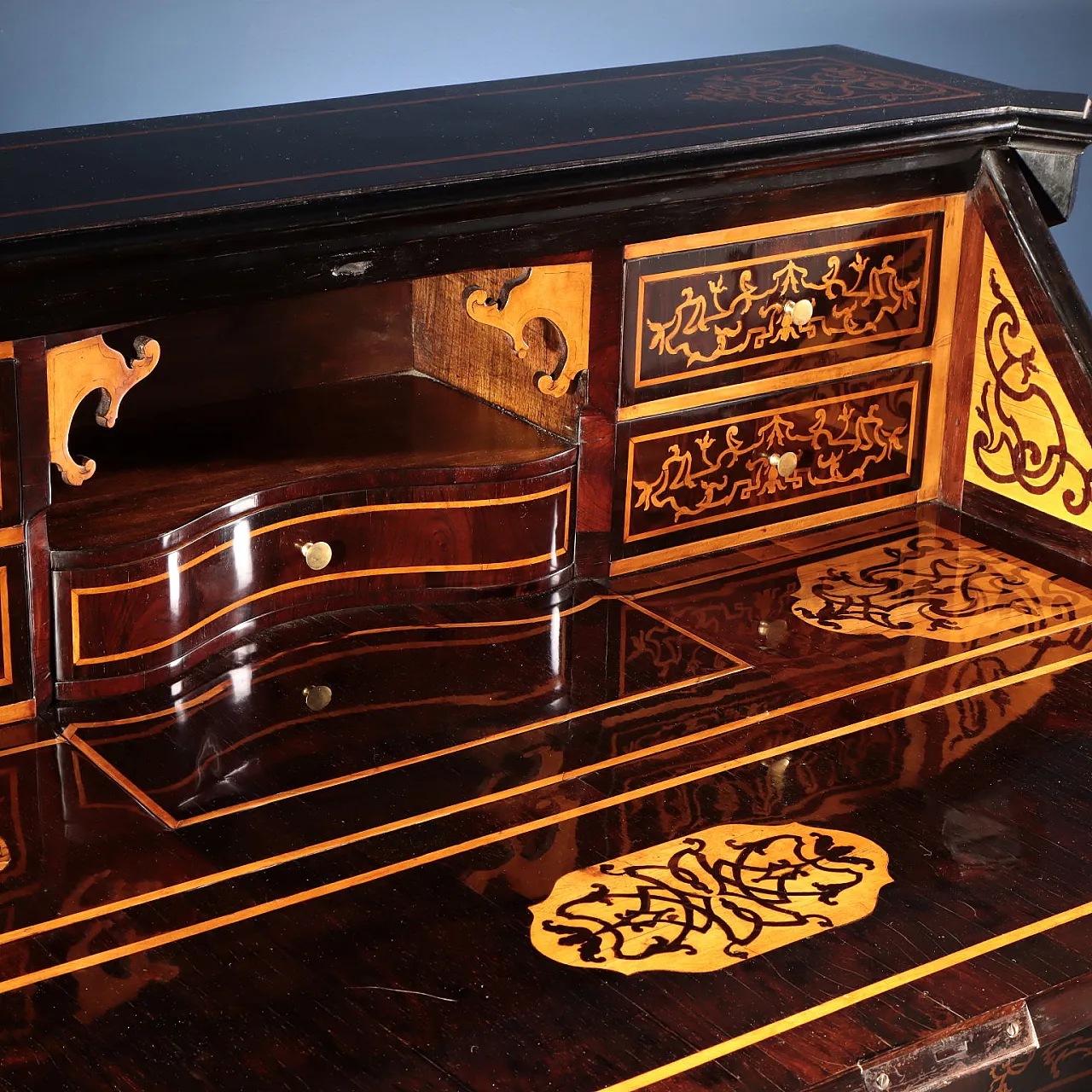 Cassettone a ribalta, fine '700 7