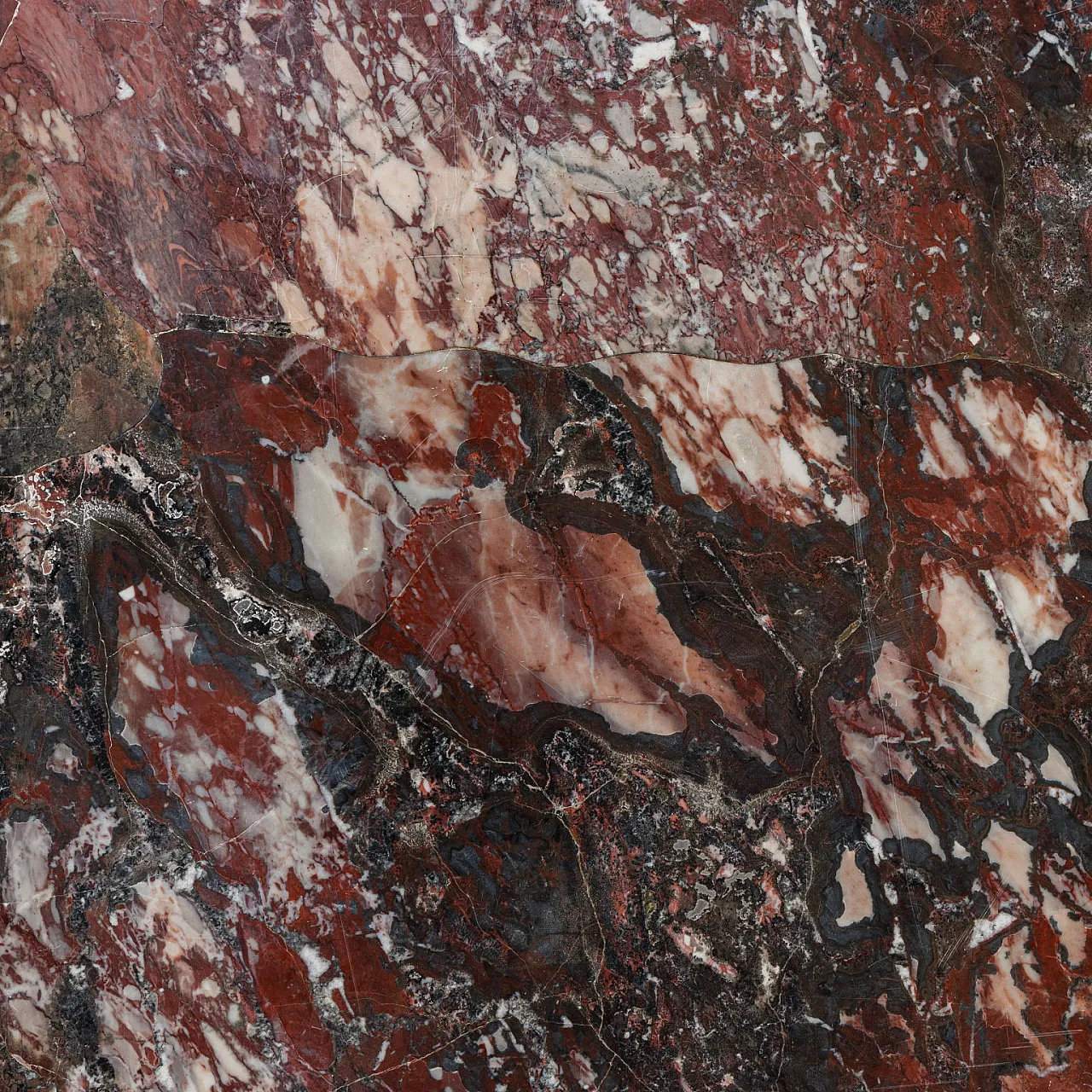 Pair of antique Medici breccia marble tops, 19th century 5