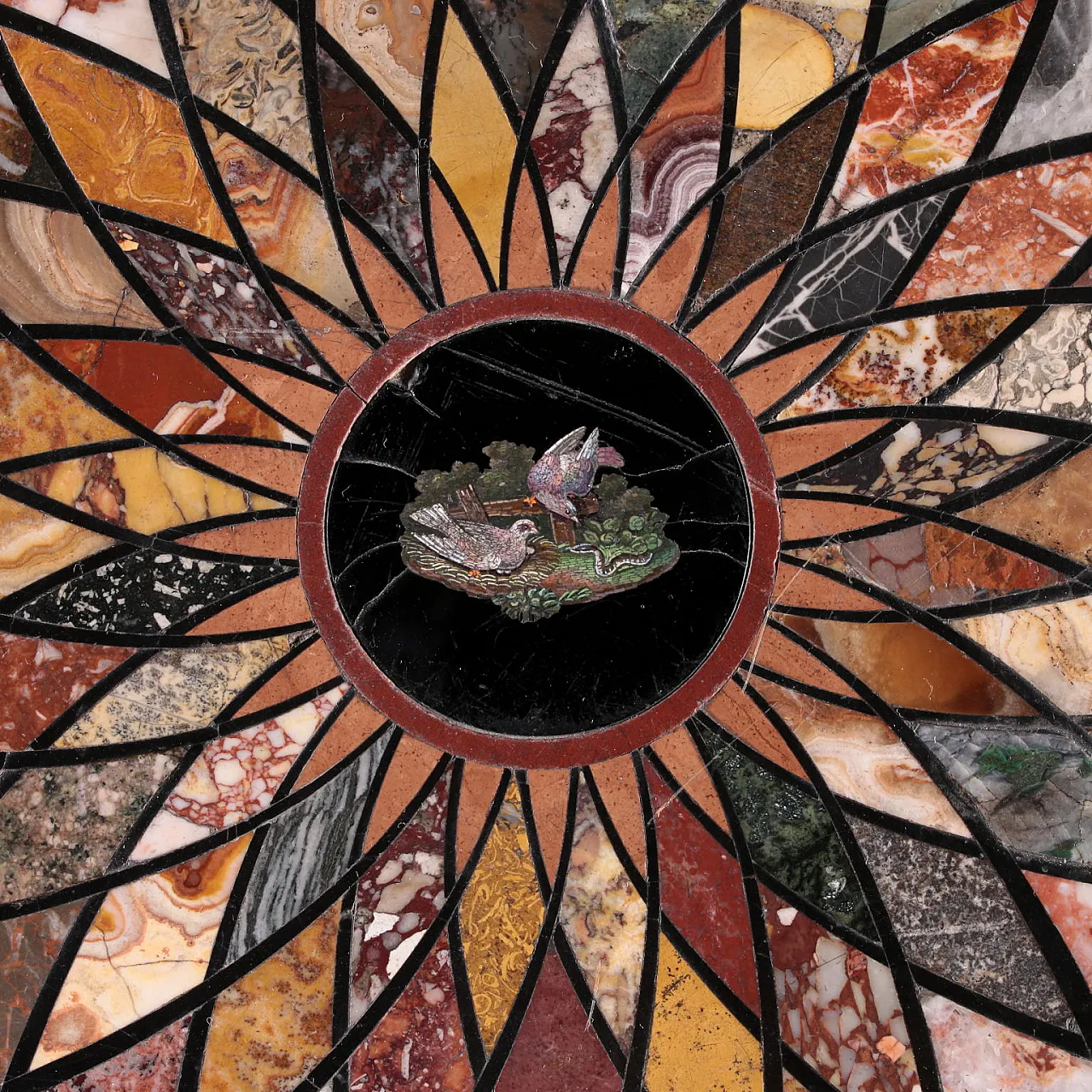 Tavolo campionario lapideo in pietra e marmo, '800 3