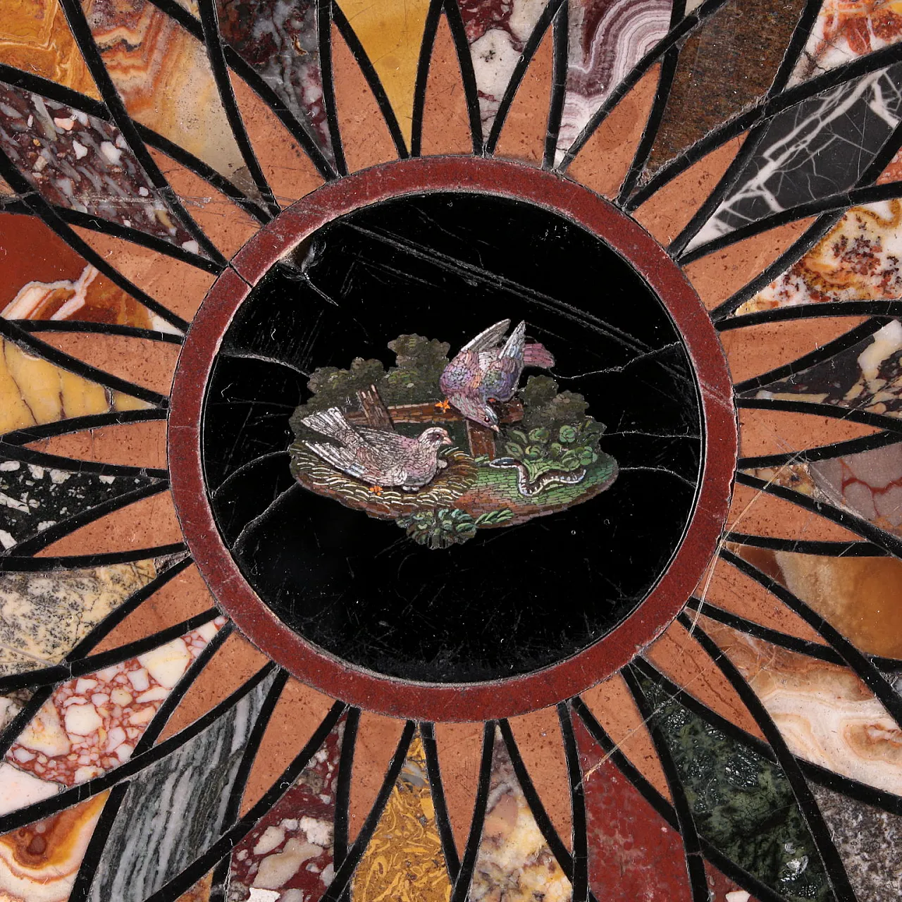 Tavolo campionario lapideo in pietra e marmo, '800 4