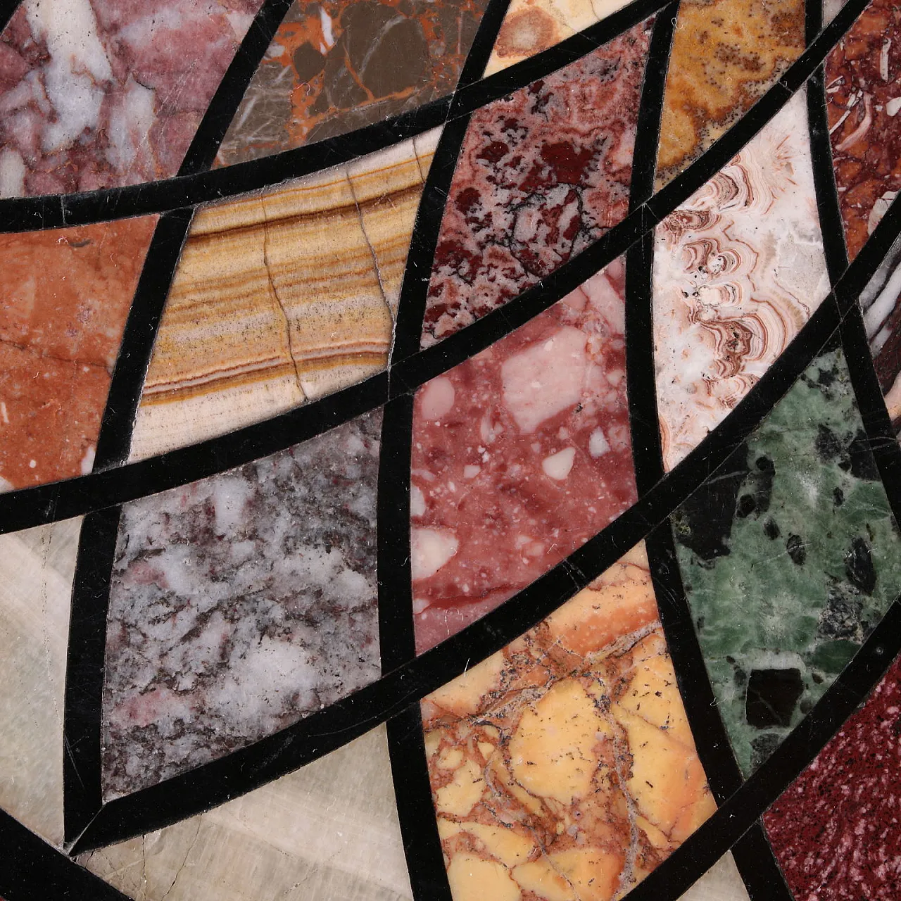 Tavolo campionario lapideo in pietra e marmo, '800 5