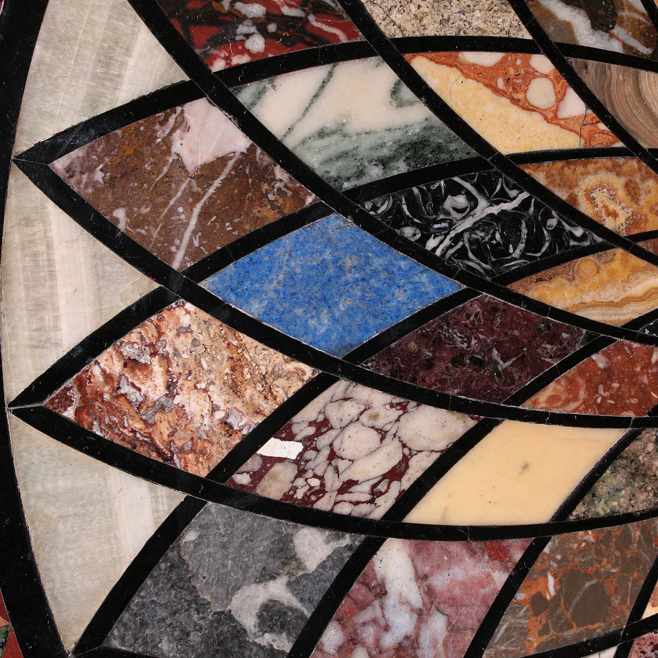 Tavolo campionario lapideo in pietra e marmo, '800 6