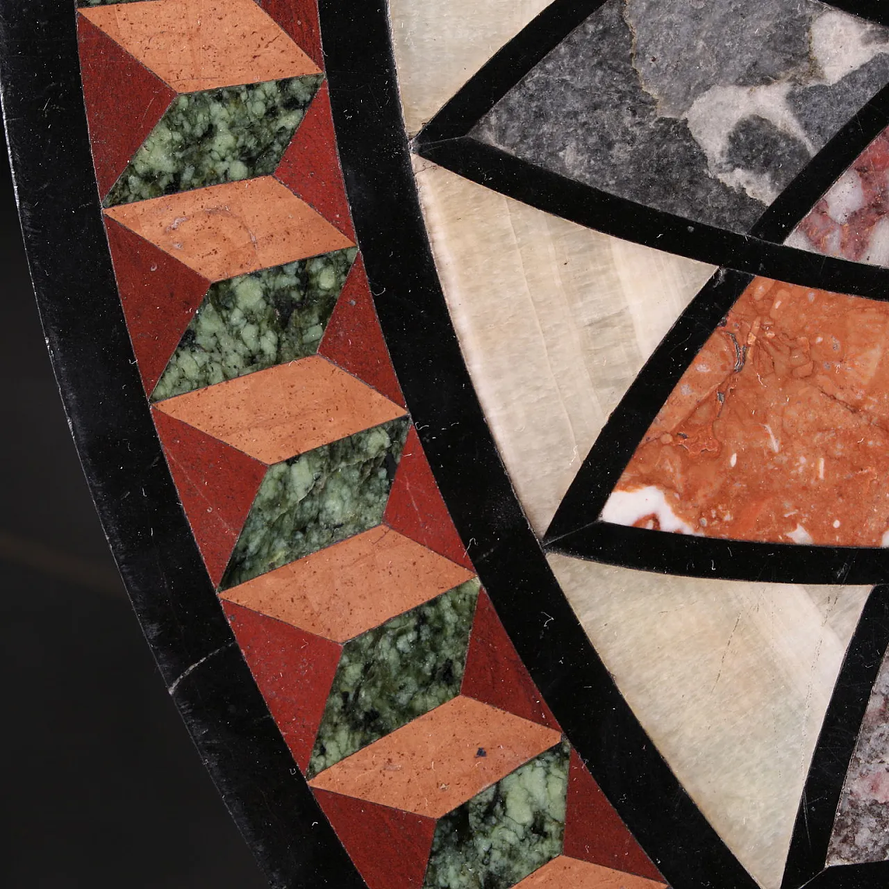 Tavolo campionario lapideo in pietra e marmo, '800 7