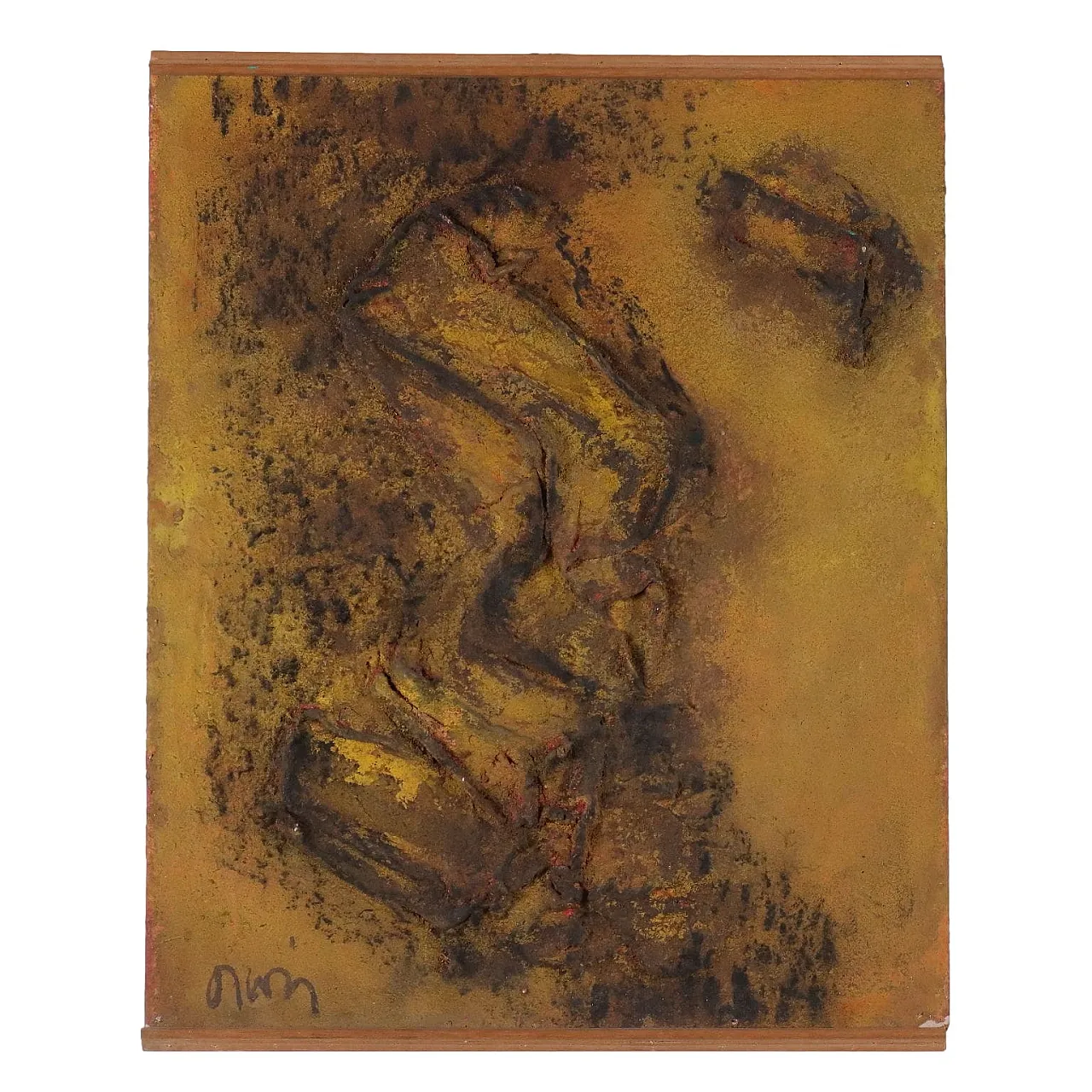 Quadro moderno di Orazi, tecnica mista su faesite, anni '60 1