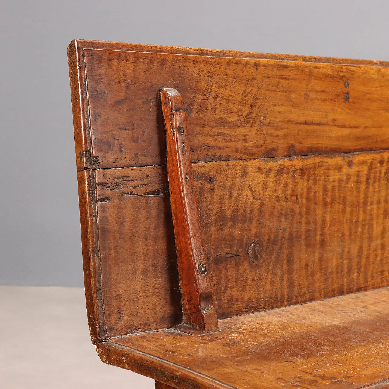 Panca in noce con schienale, '800 5