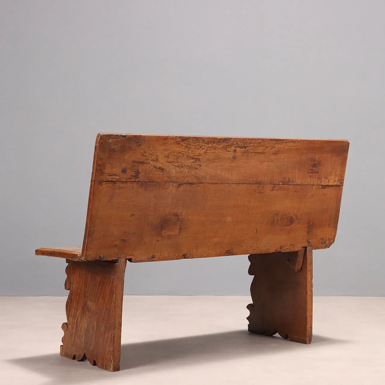 Panca in noce con schienale, '800 7