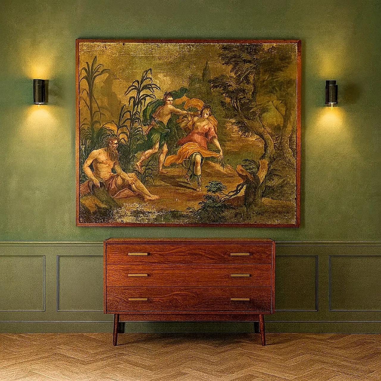 Dipinto Apollo e Dafne, '700 2