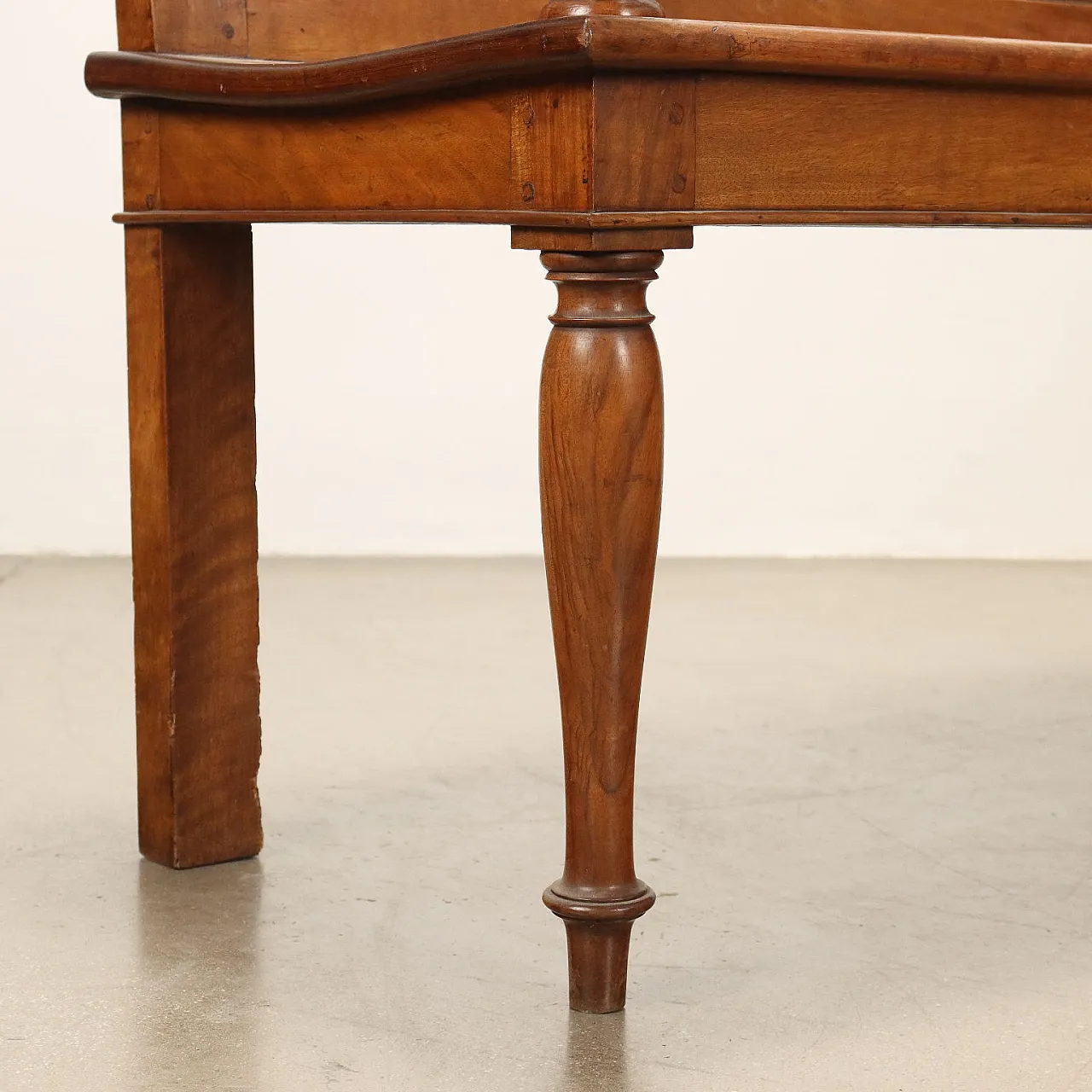 Panchina in legno di noce, metà '800 5