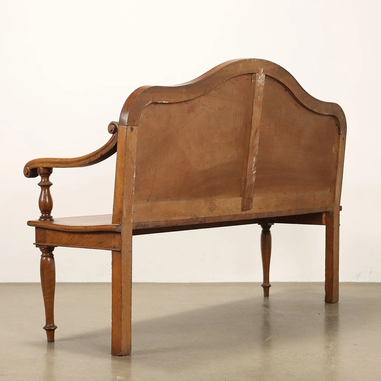 Panchina in legno di noce, metà '800 8