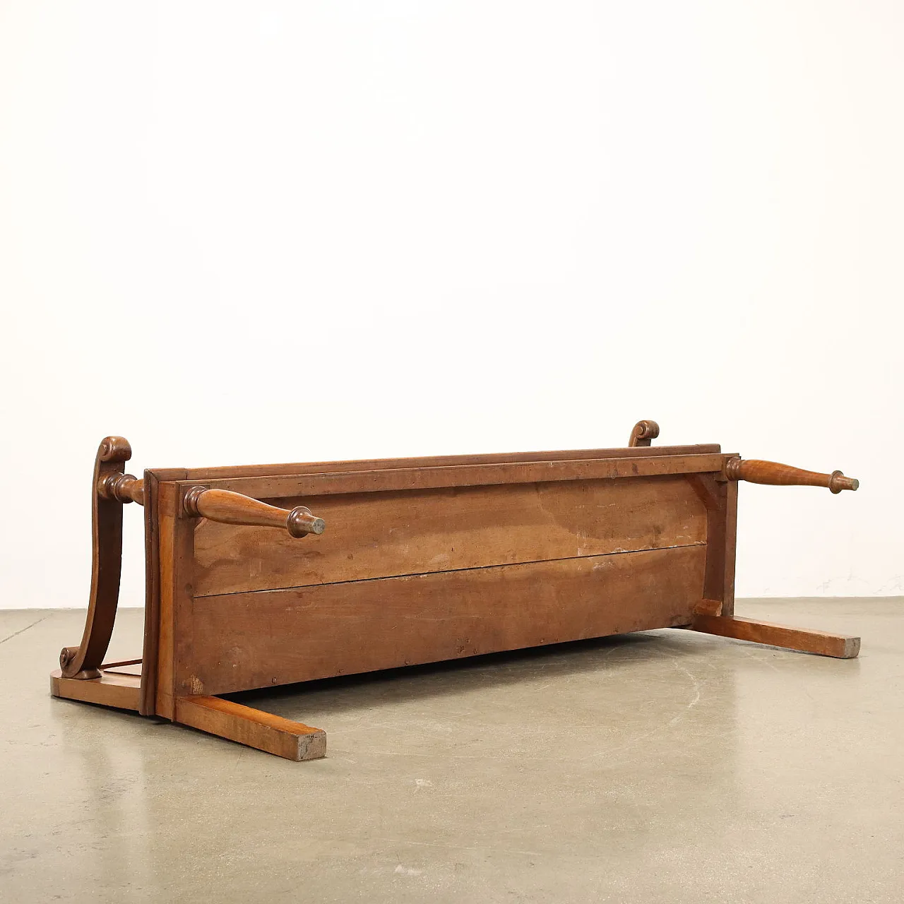 Panchina in legno di noce, metà '800 9