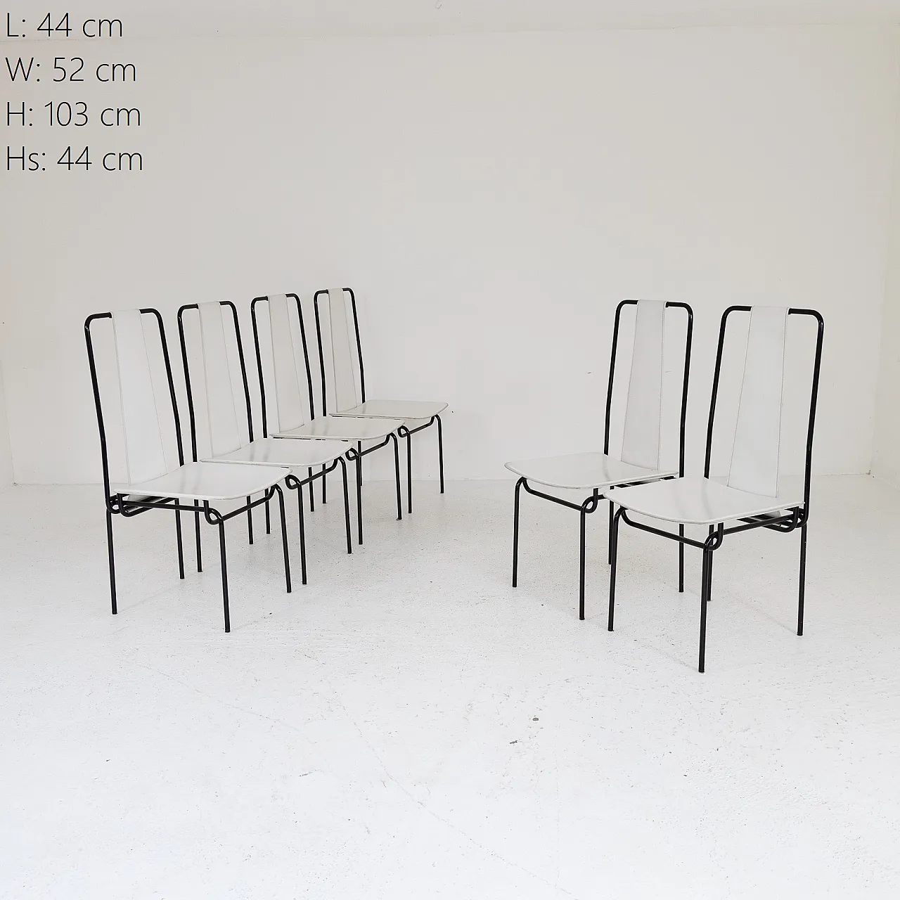 6 Chairs by Adalberto Dal Lago for Misura Emme, 1970s 1
