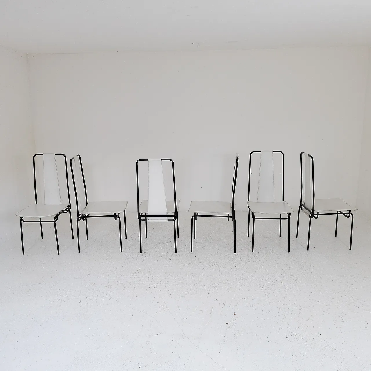 6 Chairs by Adalberto Dal Lago for Misura Emme, 1970s 3