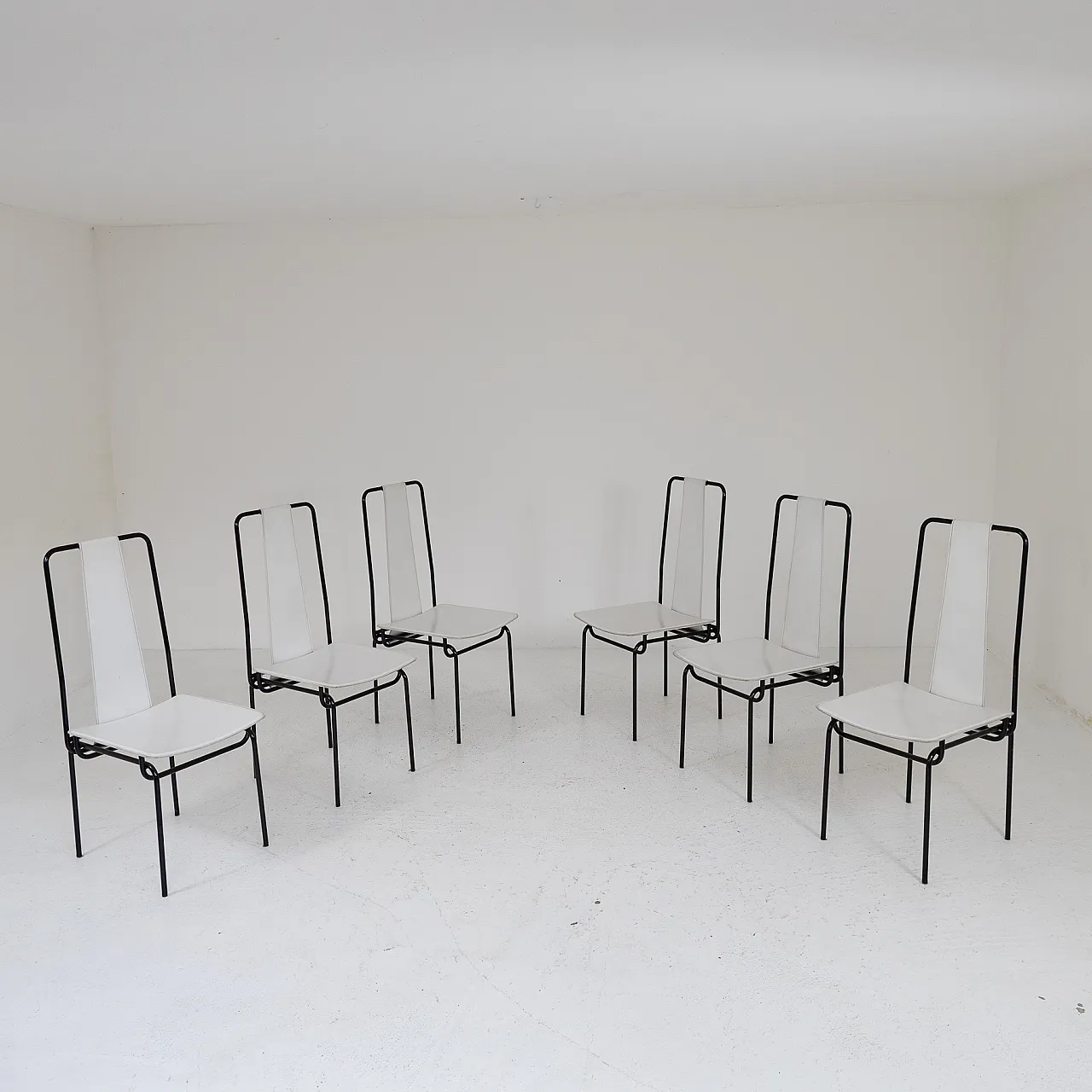 6 Chairs by Adalberto Dal Lago for Misura Emme, 1970s 4