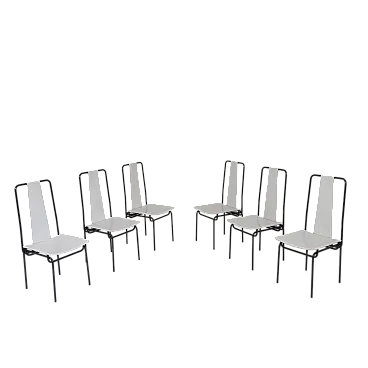 6 Sedie di Adalberto Dal Lago per Misura Emme, anni '70