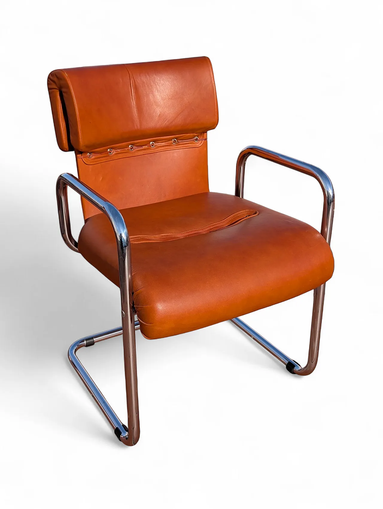 4 Tucroma leather chairs by Guido Faleschini, 1970s 4