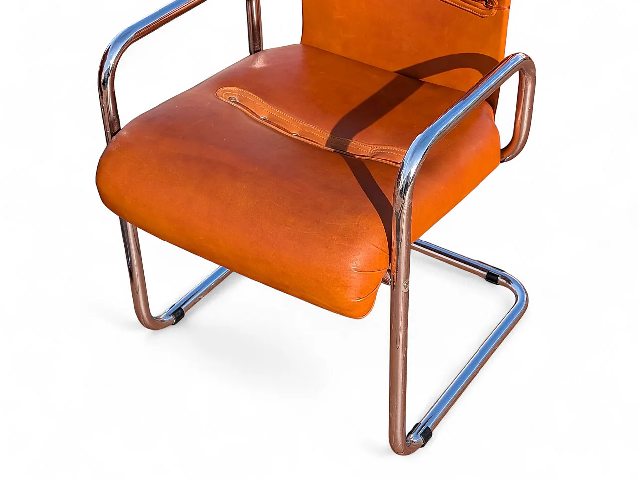 4 Tucroma leather chairs by Guido Faleschini, 1970s 6