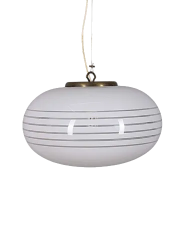 Pendant in metal and Murano glass, 1960s