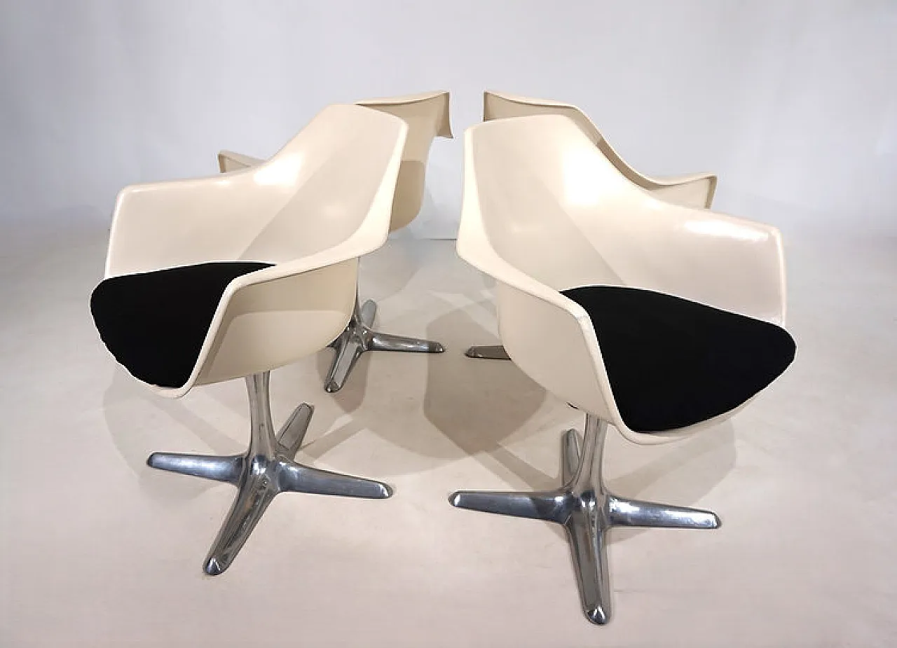 4 sedie da pranzo Arkana 116 di Maurice Burke, anni '60 1