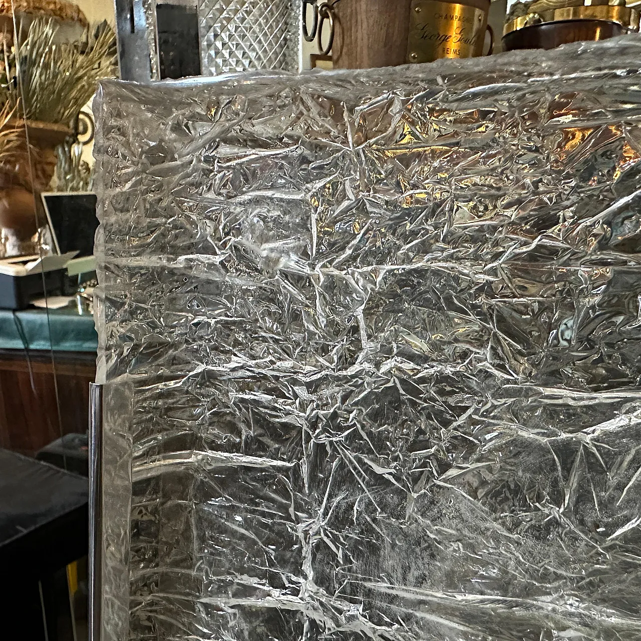 Lucite and silver tray by Ulderico Cavinato, 1980s 5