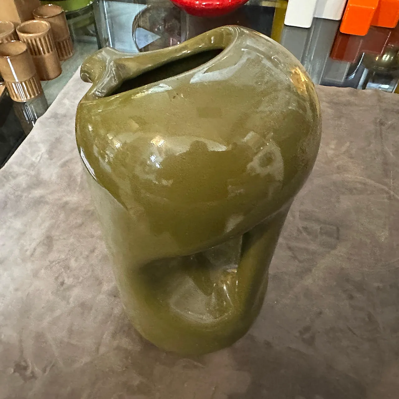 Brocca in ceramica di Enzo Bioli per Il Picchio, anni '70 6