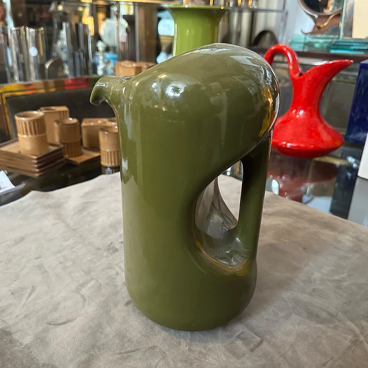 Brocca in ceramica di Enzo Bioli per Il Picchio, anni '70 9