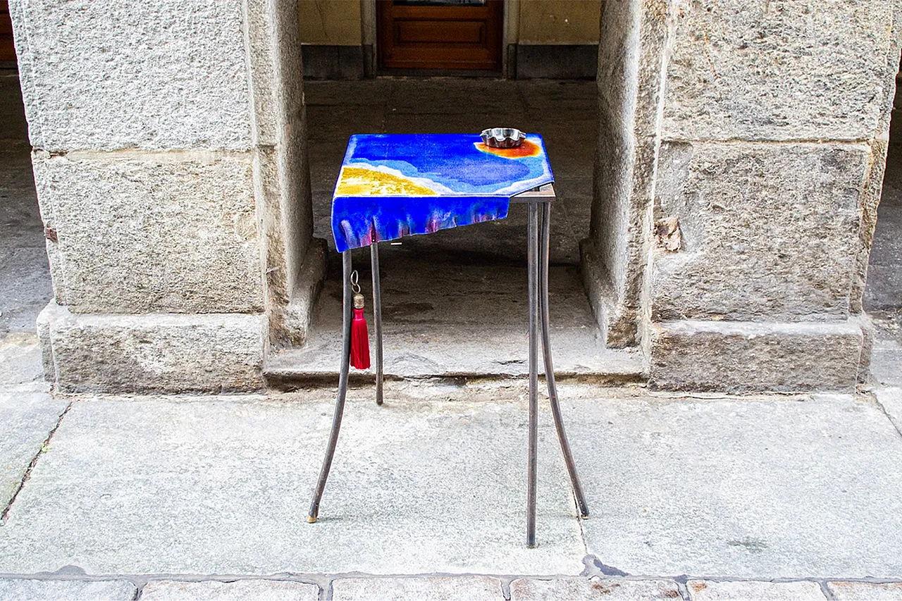 Tavolino da caffè di Toni Cordero per Del Campo, anni '80 1