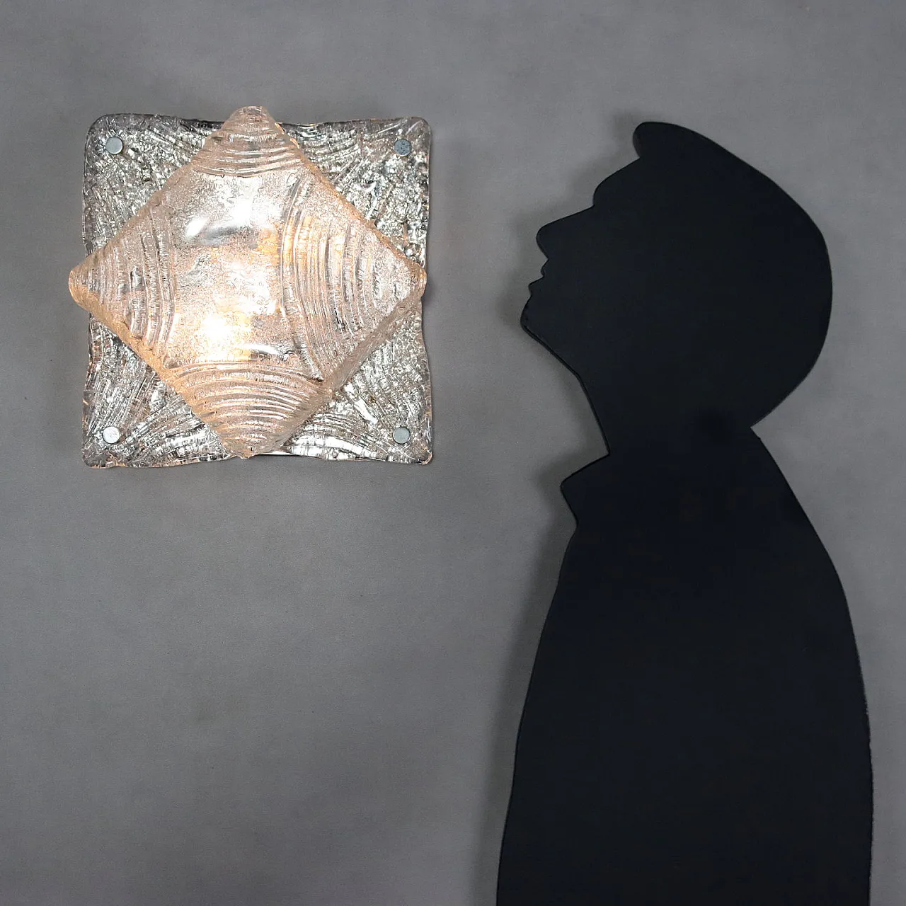 Lampada da soffitto in vetro soffiato, '900 2