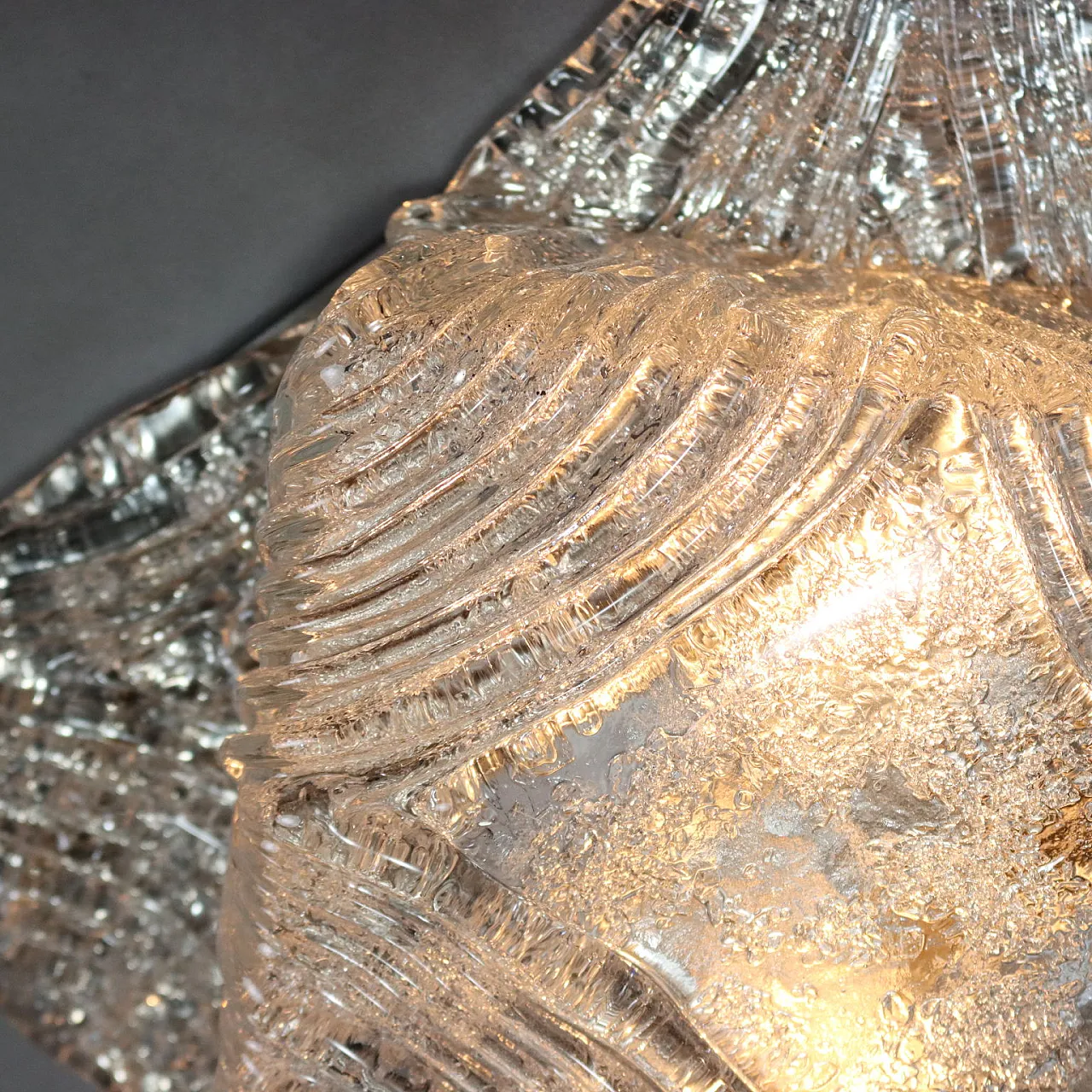 Lampada da soffitto in vetro soffiato, '900 4