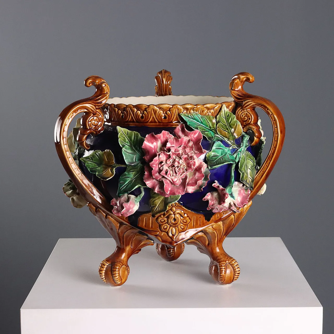 Cachepot in ceramica smaltata, '900 1