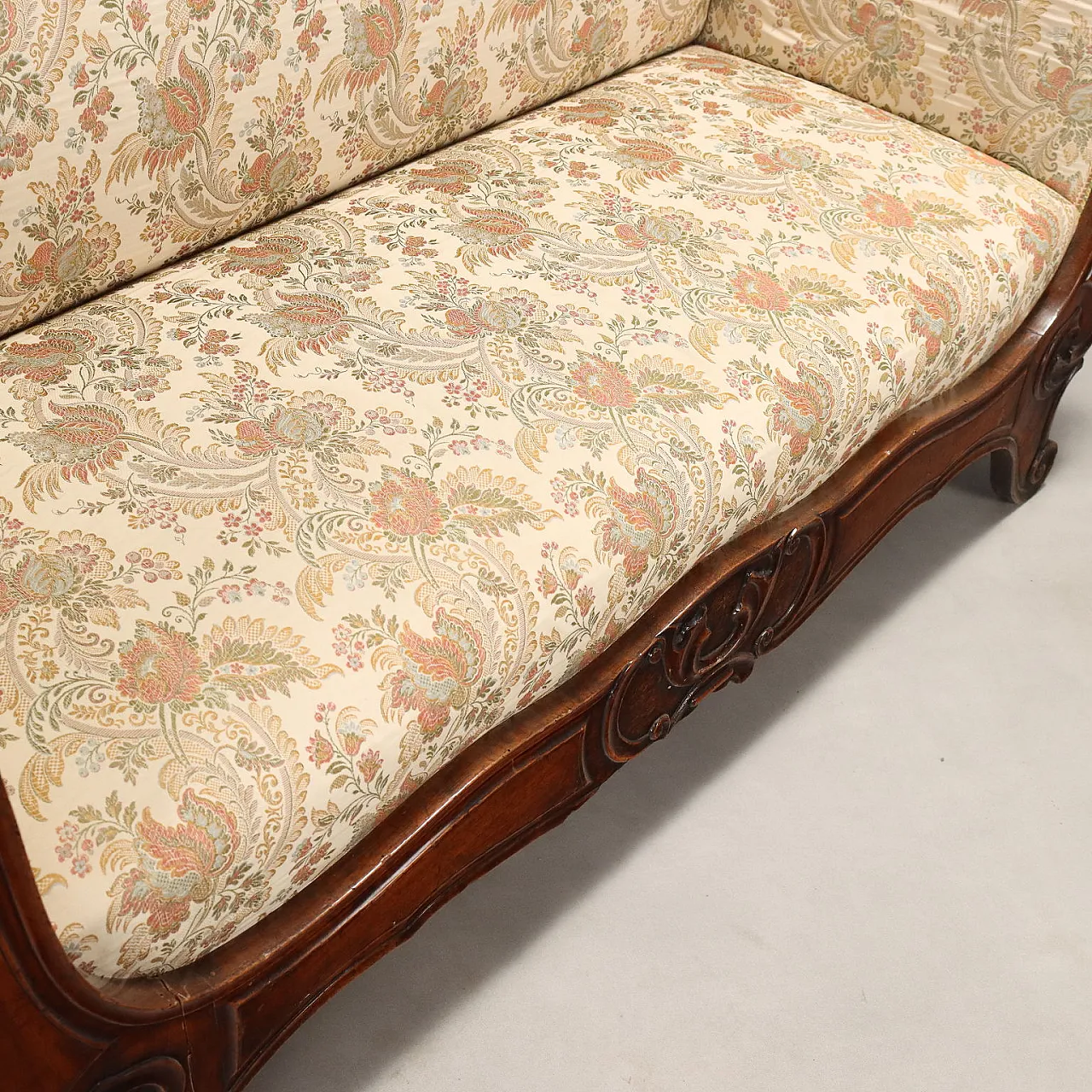 Louis Philippe walnut sofa, 19th century 4