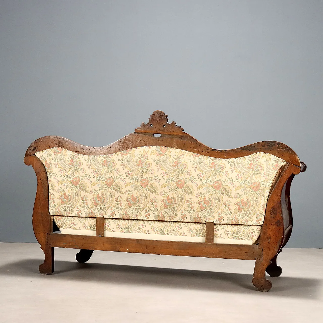 Louis Philippe walnut sofa, 19th century 9