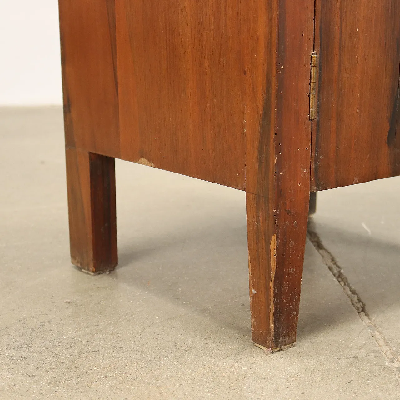 Walnut veneered nightstand in Biedermeier style, late 19th century 7