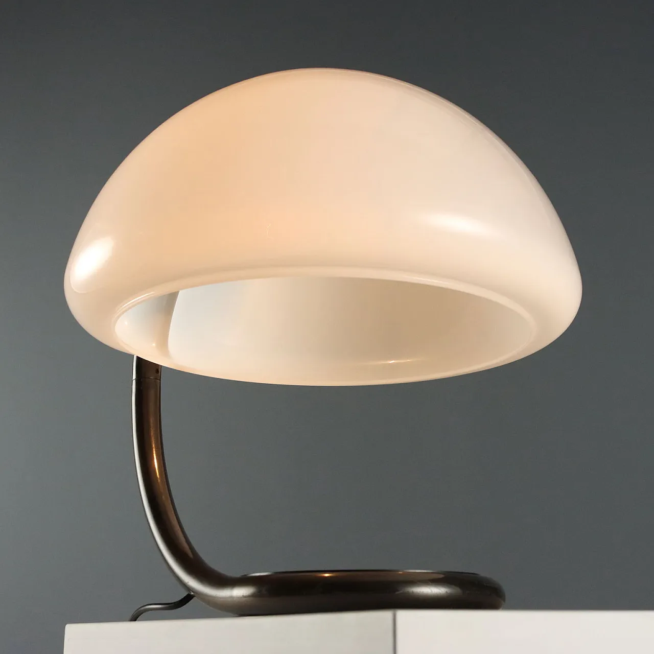 Lampada Martinelli Luce Serpente in plastica e metallo, anni '60 7