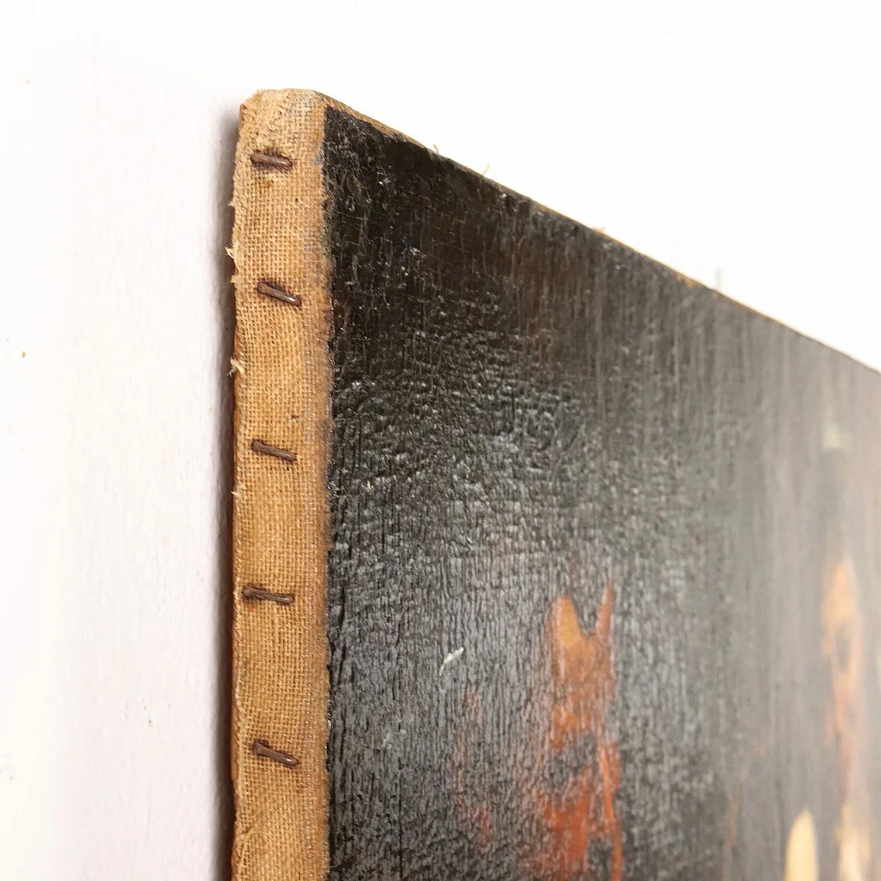 Sacra Famiglia con Sant'Anna, olio su tela nello stile di Rubens, '600 9