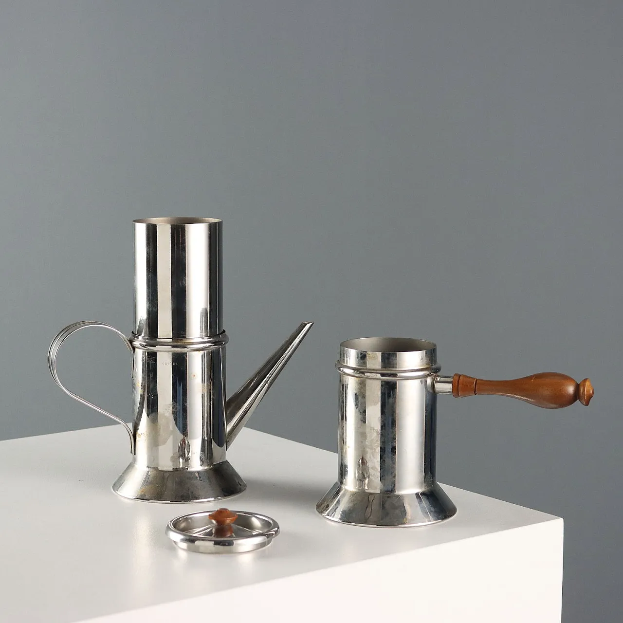 Alessi coffe maker in stainless steel by Riccardo Dalisi, 20th century 9