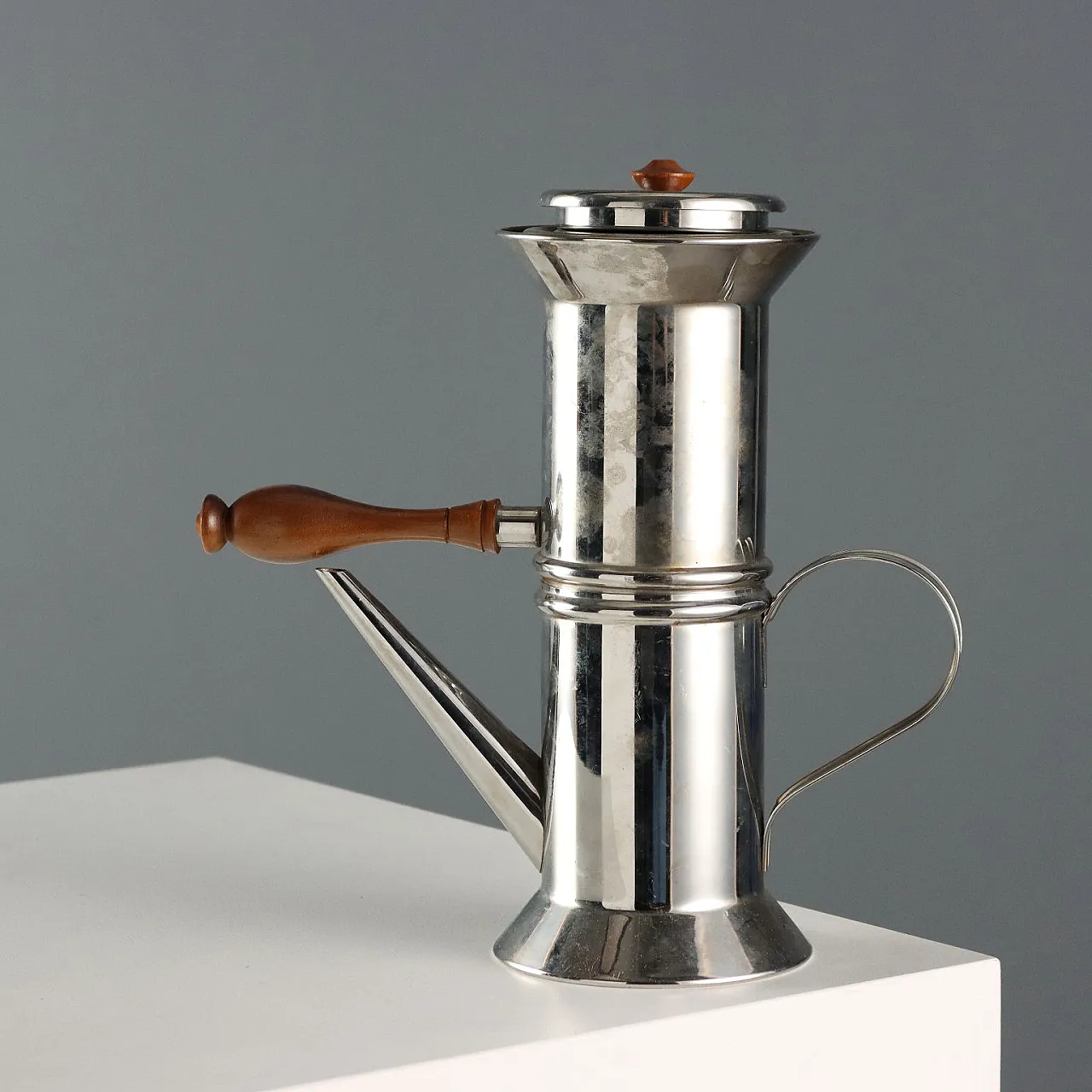 Alessi coffe maker in stainless steel by Riccardo Dalisi, 20th century 10