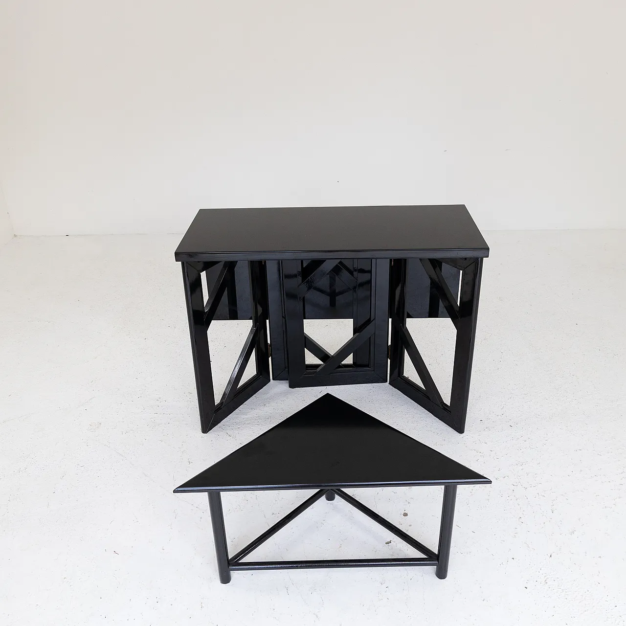 Folding table with matching stool, 1970s 6