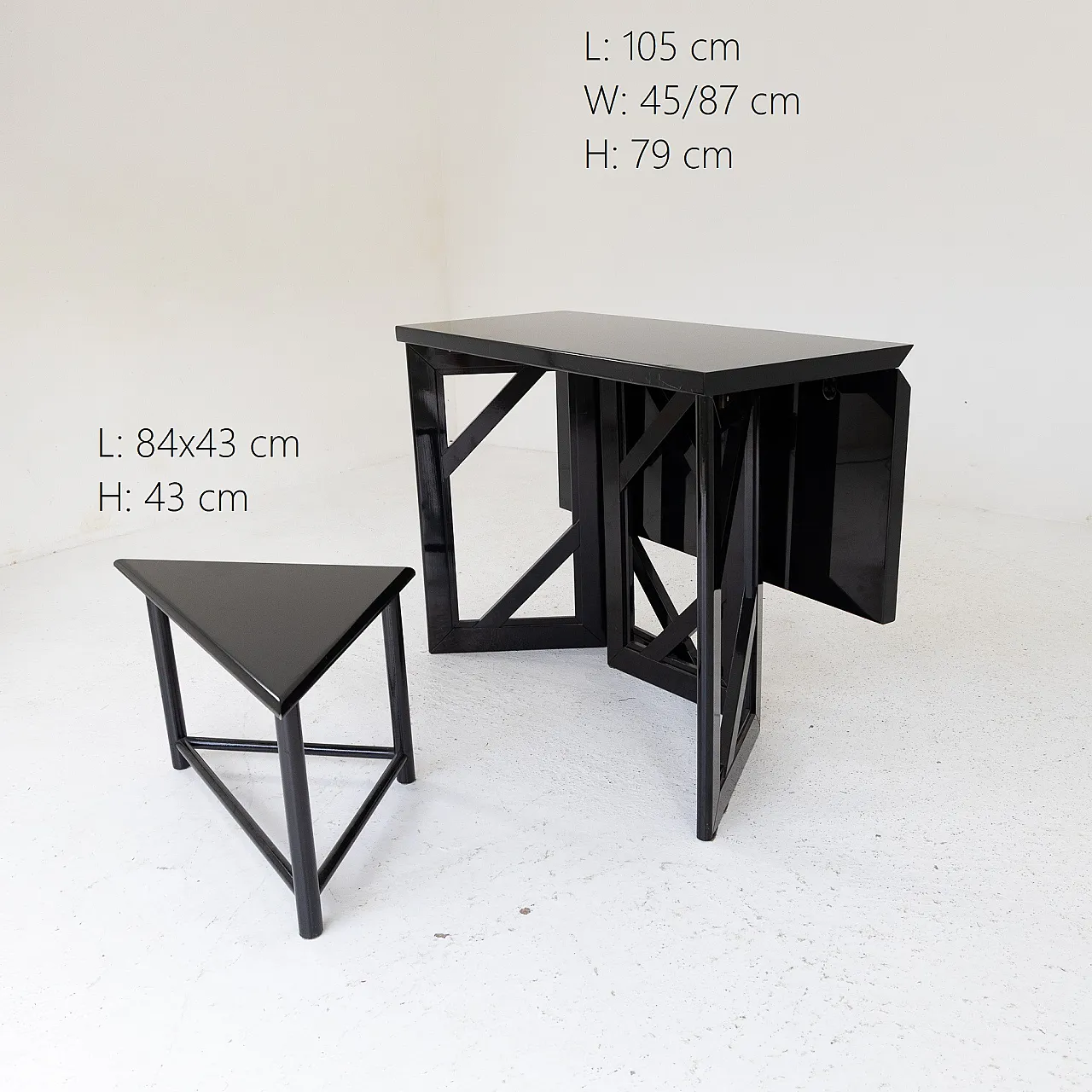 Folding table with matching stool, 1970s 8